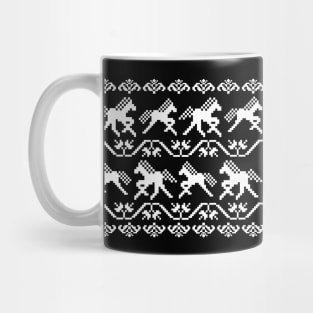 Ukrainian ornament - horses (white print) Mug